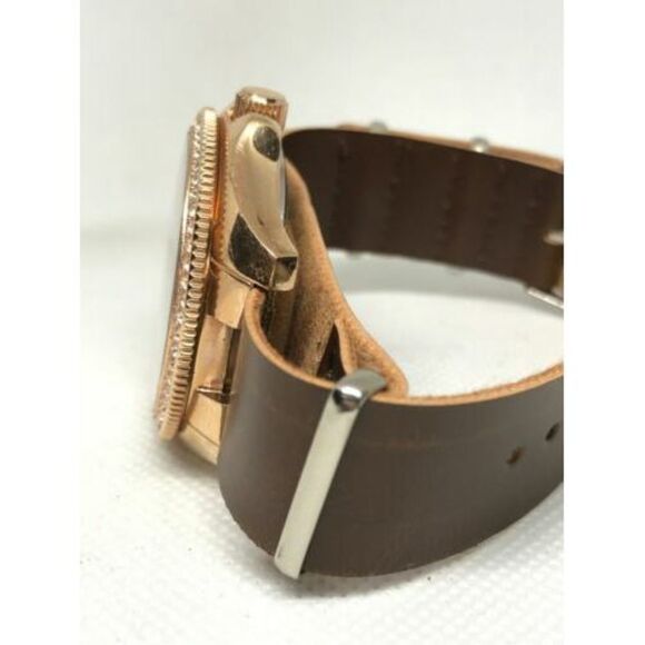 Fossil AM4616B Women's Brown Leather Analog Beige Dial Quartz Genuine Watch Ff7 - Picture 7 of 9